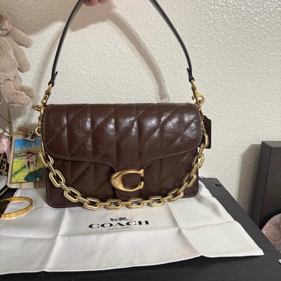 Coach Handbags - Coach Brown Quilted Leather quilted tabby
